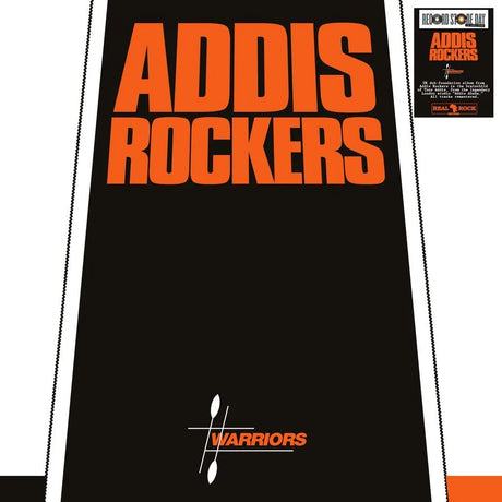 Album cover for 'Addis Rockers' with orange text on a black background