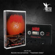 A cassette tape and jewel case album cover for the band Darkness Shall Rise Productions, featuring the title 'Blood Incantation - Timewave Zero' with a red abstract logo and orange-red celestial artwork on a dark textured background.