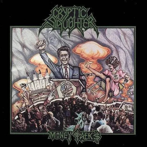 Cryptic Slaughter - Money Talks LP (Green / White Splatter)