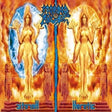 Album cover with two nude figures, flames, and the band name 'Manowar' at the top.