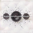 Three black car audio speakers arranged horizontally on a white quilted background, with a stylized text overlay reading 'SodaStereo' across the center.