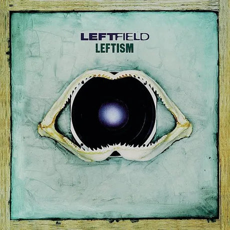 This image features the album cover for "Leftfield - Leftism 2LP." The cover art is striking with its original and visually compelling design.