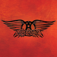 Aerosmith logo with wings on a red textured background