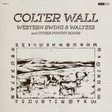 Album cover for 'Western Swing & Waltzes and Other Punchy Songs' by Colter Wall with a black and white illustration of cows.