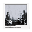 Album cover for 'Lazarus' by Floating Points with a cityscape and people in black and white.