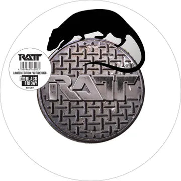 RATM (Rip Against The Machine) record cover with a hand holding a manhole cover.