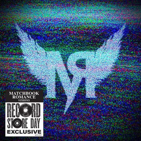 Album cover for Matchbook Romance 'Visions' with glitch effect and Record Store Day exclusive text.
