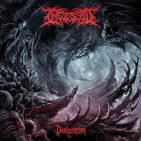 Album cover with dark, twisted art and red text for the band 'Dismember'.