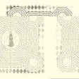 Album cover art for Slowdive's everything is alive LP featuring a detailed, geometric black and white design.