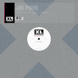 This image presents the vinyl release of "Jai Paul - Leak 04-13 (Bait Ones) LP." The album cover features a minimalist design with a grey background punctuated by subtle, geometric patterns.