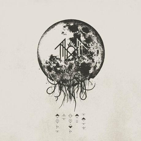 A vinyl record with a black and beige galaxy design, featuring the Sleep Token band logo and album title 'Take Me Back To Eden'.