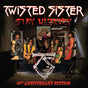 Twisted Sister - Stay Hungry album cover featuring band members with red vinyl branding and 40th anniversary text.