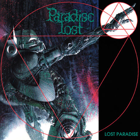 Album cover for 'Paradise Lost' with mechanical design and text.