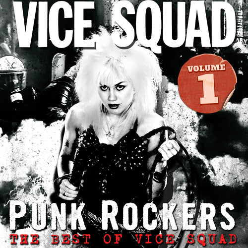 Album cover for 'Vice Squad Volume 1: Punk Rockers' featuring a punk rocker with text overlay.