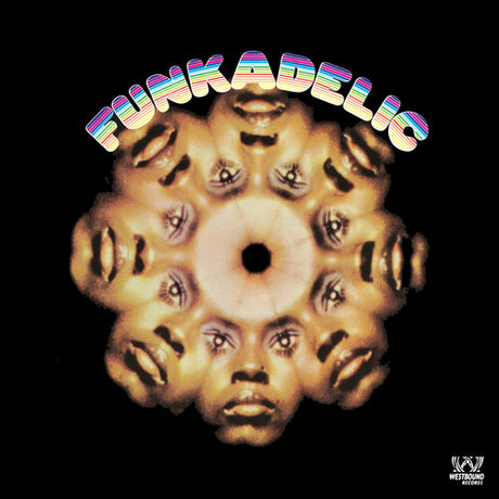 Album cover with a kaleidoscopic design and 'Funkadelic' text at the top.