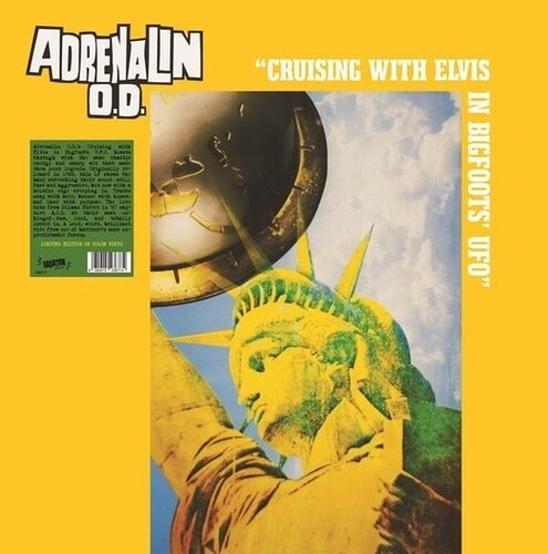 Album cover with a stylized depiction of the Statue of Liberty and text on a yellow background