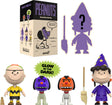 Peanuts-themed Halloween blind box with figures and packaging on a white background