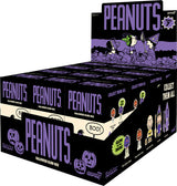 Peanuts Halloween blind box packaging with character illustrations on a white background