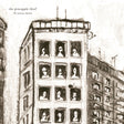 Illustration of a building with windows showing faces, titled '10 stories down' by 'the pineapple thief'.