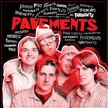 Album cover with 'Pavement' band members and text overlay