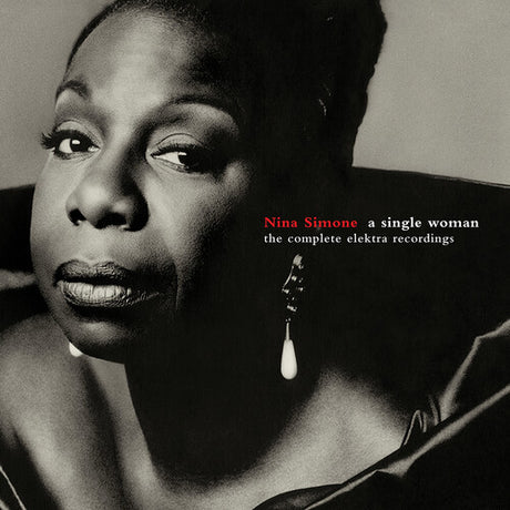 Album cover featuring a black and white portrait of Nina Simone with text about her recordings.