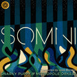 Album cover with abstract design and text, featuring the title 'Somni' and artists' names.