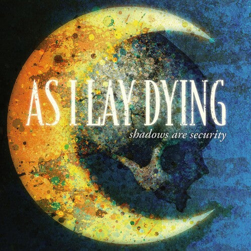 Album cover for 'As I Lay Dying' with a stylized moon and skull design.