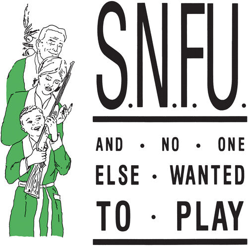 S.N.F.U. logo with illustration of a family and text on a white background