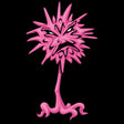 Pink abstract design on a black background