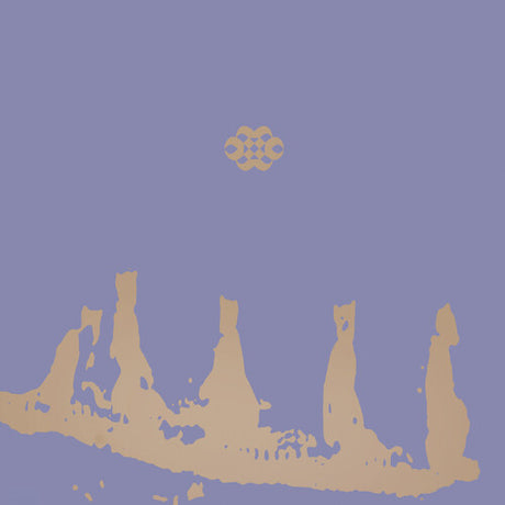 Gold crown silhouette on a purple background