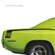 Green car with 'Earth' logo on a white background