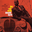 Album cover with a man sitting on a car, featuring text about 'The Cat Walk' by Donald Byrd.