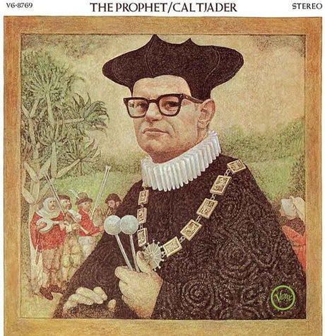 Album cover with a person in historical attire holding lollipops, surrounded by a wooden frame.
