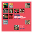 Album cover for 'J Jazz: Deep Modern Jazz From Japan 1970 - 1988 Volume 5' featuring a bright pink background with a grid of small square photos of Japanese jazz venues and musicians, plus white and blue title text.