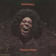 Album cover art for 'Funkadelic' by The Mamas & The Papas, featuring a screaming woman with an afro emerging from dark soil, with the band's name at the top and 'Maggot Brain' at the bottom in red text.