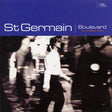 Album cover for 'Boulevard' by St Germain with a blurred street scene and blue banner.