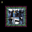 Album cover for Terry Callier's 'Occasional Rain' on a black background, featuring a central collage of six square street scenes with repeated title text in pink, green, and white.