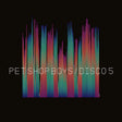 Album cover with colorful vertical bars and 'Pet Shop Boys Disco 5' text on a black background