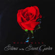 Red rose on a black background with 'Moody Mann' and 'Silence In The Secret Garden' text.