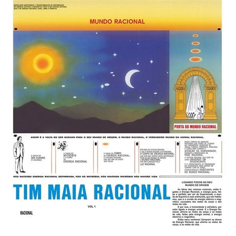 Album cover for 'Tim Maia Racional' with celestial design and text