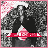 Album cover with a person wearing a sailor hat and text about hair care, featuring the name Linval Thompson.