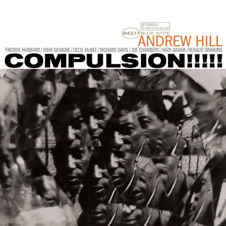 Album cover of 'Compulsion' by Andrew Hill featuring a black and white photo of people with hats.