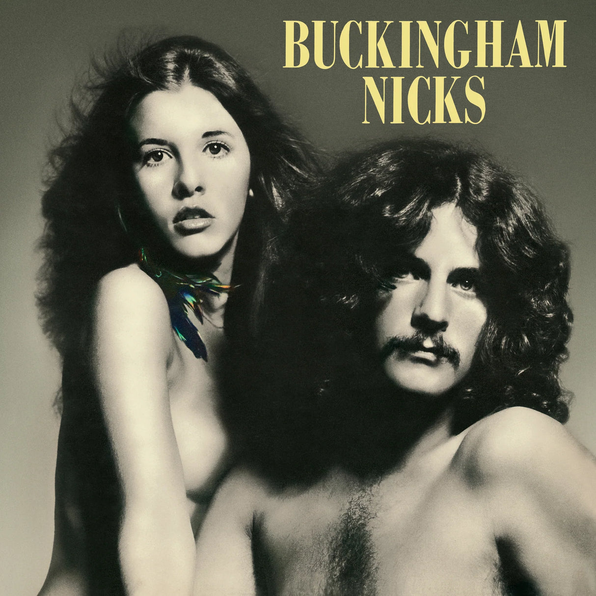 Album cover with two people and 'Buckingham Nicks' text