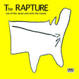 Album cover for 'The Rapture' with a white abstract shape on a yellow background