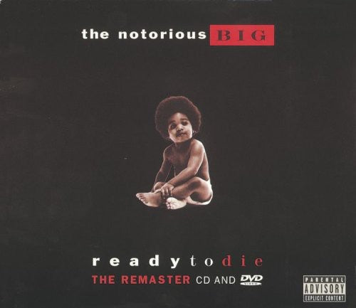 Album cover of 'Ready to Die' by The Notorious B.I.G. with a child's portrait on a black background.