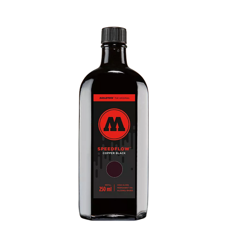 Bottle of Molotov Speedflow Copper Black on a white background