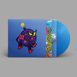 Vinyl record with a colorful cover featuring a cartoon character on a gray background