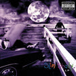 Album cover with a car, person on a dock, and large moon under a 'Parental Advisory' label.