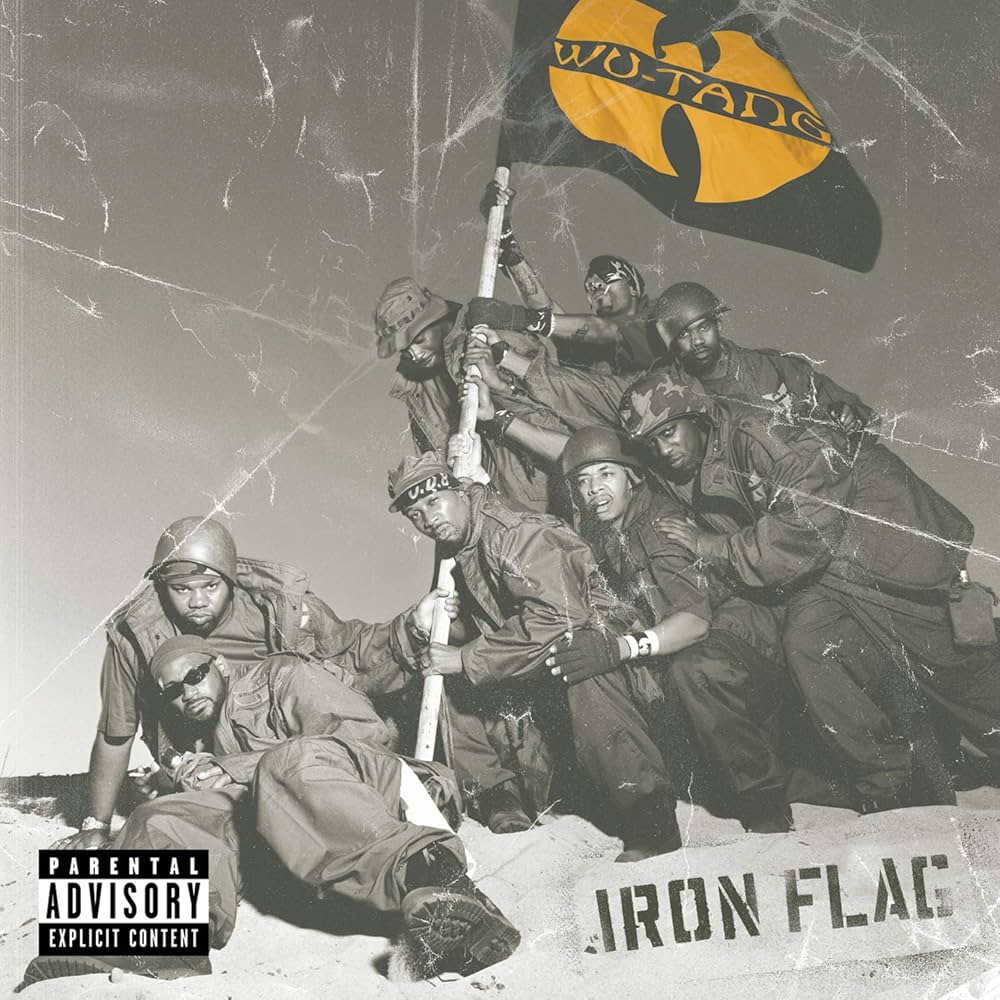 Album cover with a group of people in military-style clothing and a Wu-Tang Clan flag.