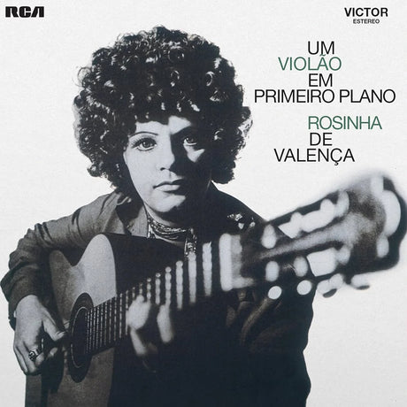 Album cover featuring a person holding a guitar with text in Portuguese